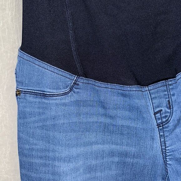 isabel 4/27 Medium Wash Blue Maternity Denim Jegging Criss Cross Back - Picture 7 of 14